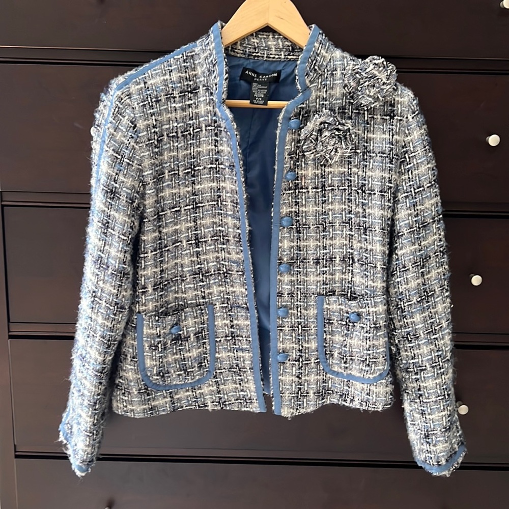 Vintage Anne Carson silk petite blazer size S